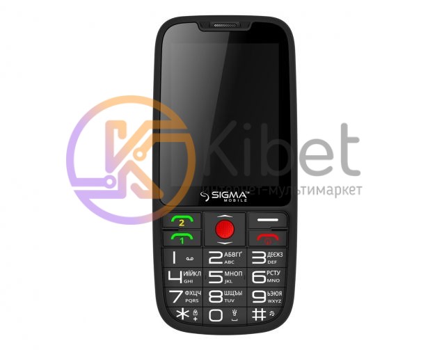 Мобильный телефон Sigma mobile Comfort 50 Elegance 3 Black 'бабушкофон', 2 Sim,