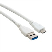Кабель USB 3.0 AM (папа) - USB 3.1 Type C (папа), Extradigital, White, 1 м (KB