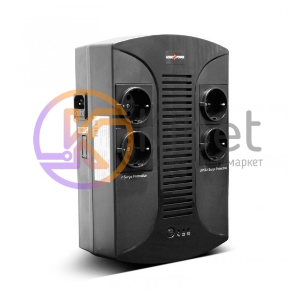 ИБП LogicPower LP-850VA-PS Black, 850VA, 510W, линейно-интерактивный, AVR есть,