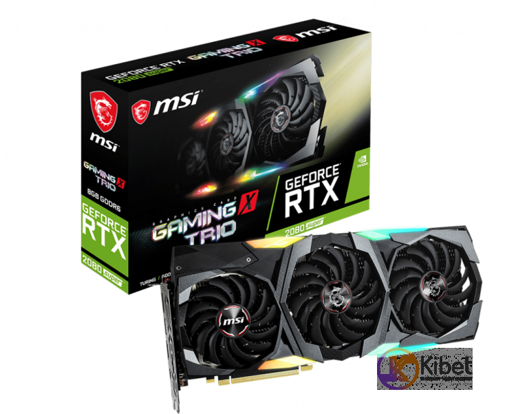 Видеокарта GeForce RTX 2080 SUPER, MSI, GAMING X TRIO, 8Gb DDR6, 256-bit, HDMI 3