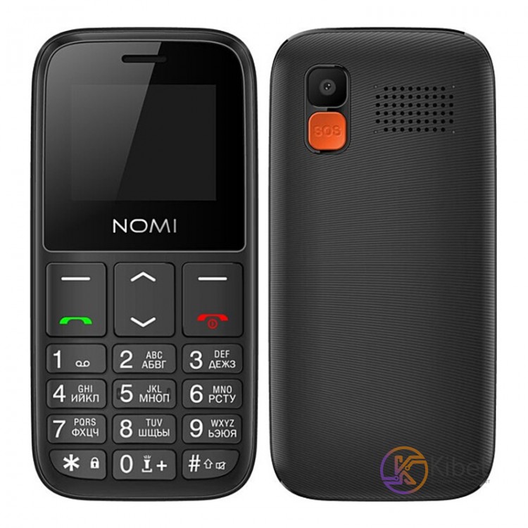 Мобильный телефон Nomi i1870 Black, 2 Sim, 1.77' (128x160) TFT, microSD, BT, FM,