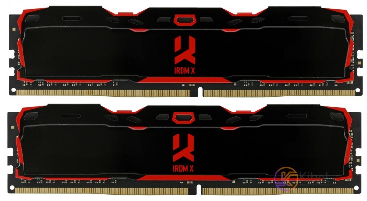 Модуль памяти 16Gb x 2 (32Gb Kit) DDR4, 3000 MHz, Goodram IRDM X, Black, 16-18-1