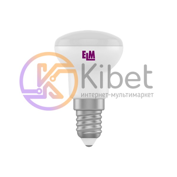 Лампа светодиодная E14, 4W, 3000K, G45, ELM, 330 lm, 220V (18-0101)