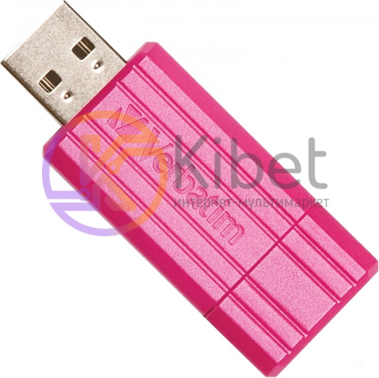 USB Флеш накопитель 16Gb Verbatim Store'N'Go Pin Stripe Pink 49067