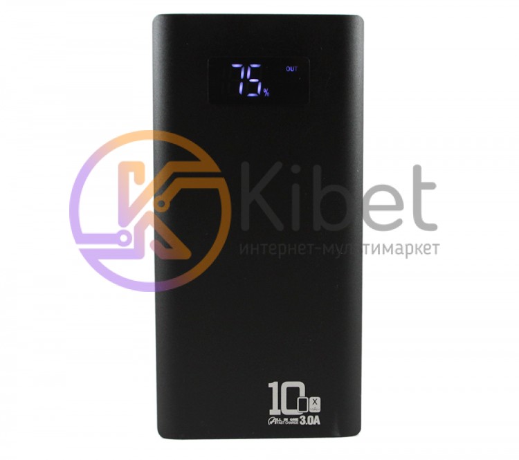 Универсальная мобильная батарея 10000 mAh, Aspor Q388 USB 3.0 (3.0A, 2USB) Black