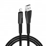 Кабель USB - Lightning 1 м ColorWay Black, 2.4A (CW-CBUL035-BK)