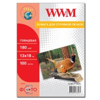 Фотобумага WWM, глянцевая, 13х18, 180 г м?, 100 л (G180.P100 C)