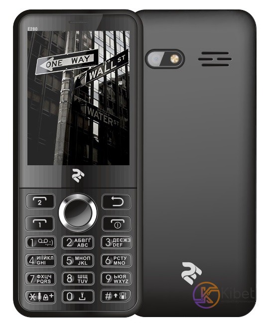 Мобильный телефон 2E E280 2018, Black, Dual Sim (Mini-SIM), 2G, 2.8'' (TN, 240x3
