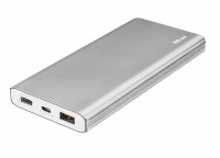 Универсальная мобильная батарея 10000 mAh, Trust Omni Thin Ultra Fast, Silver, 2