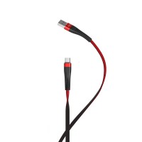 Кабель USB - USB 3.1 Type C, Hoco Slender charging, Red-Black, 1 м (U39)