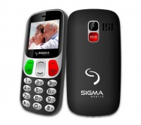 Мобильный телефон Sigma mobile Comfort 50 Retro Black 'бабушкофон', 2 Sim, диспл