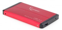 Карман внешний 2.5' Gembird, Red, USB 3.0, 1xSATA HDD SSD, питание по USB (EE2-U