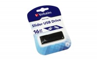USB Флеш накопитель 16Gb Verbatim Slider, Black (98696)