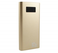 Универсальная мобильная батарея 10000 mAh, Aspor Q388 USB 3.0 (3.0A, 2USB) Gold
