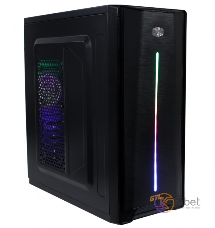 Корпус GTL 3137 LED Black, 500W, 80mm, ATX Micro ATX Mini ITX, 2 x 3.5mm, US