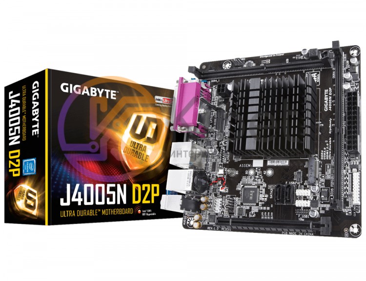 Материнская плата с процессором Gigabyte J4005N D2P, Celeron J4005 (2x2.0-2.7GHz
