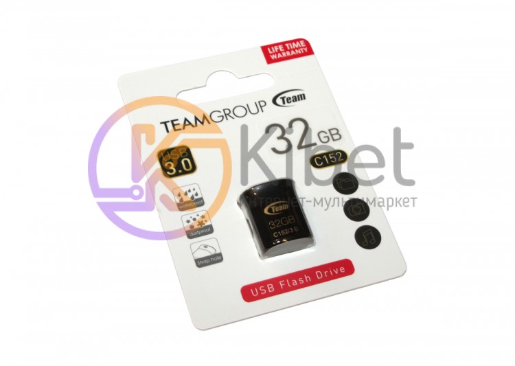USB 3.0 Флеш накопитель 32Gb Team C152, Black (TC152332GB01)