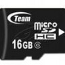 Карта памяти microSDHC, 16Gb, Class4, Team, SD адаптер (TUSDH16GCL403)