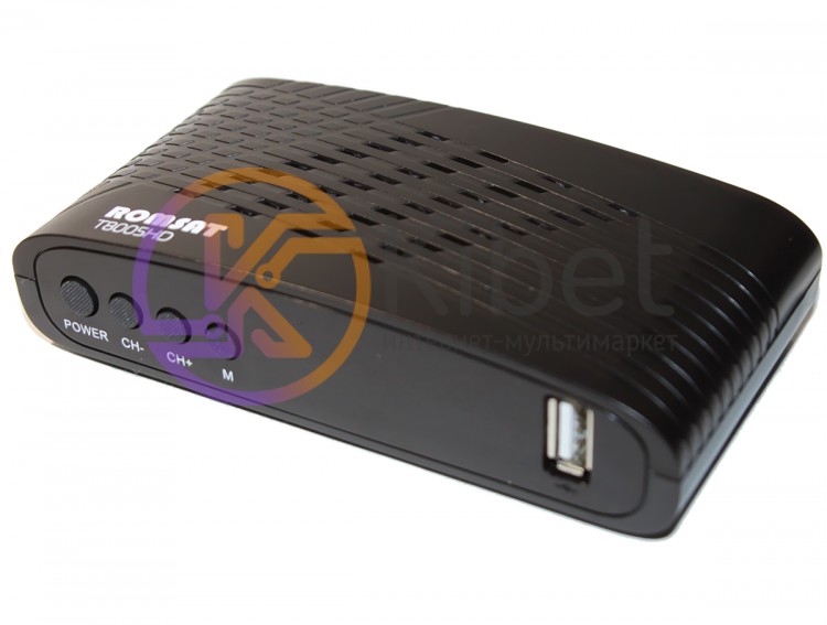 TV-тюнер внешний автономный Romsat T8005HD Black, DVB-T2, PVR, HDMI, USB