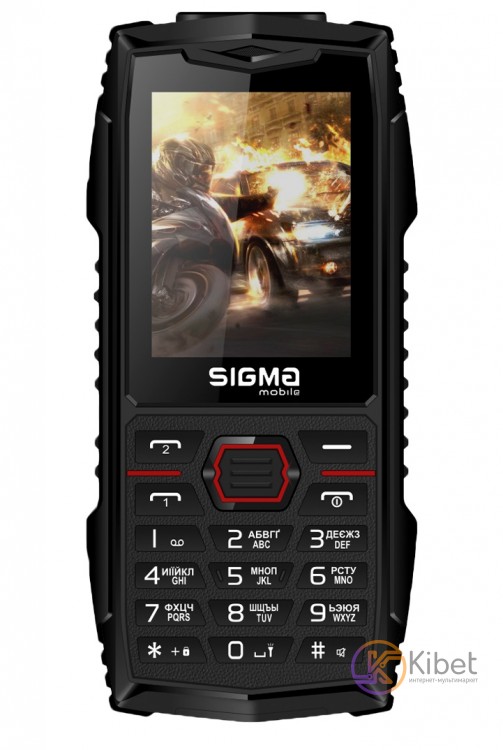 Мобильный телефон Sigma mobile X-treme AZ68, Black Red, 2 Sim, 2.4' (240x320) QV