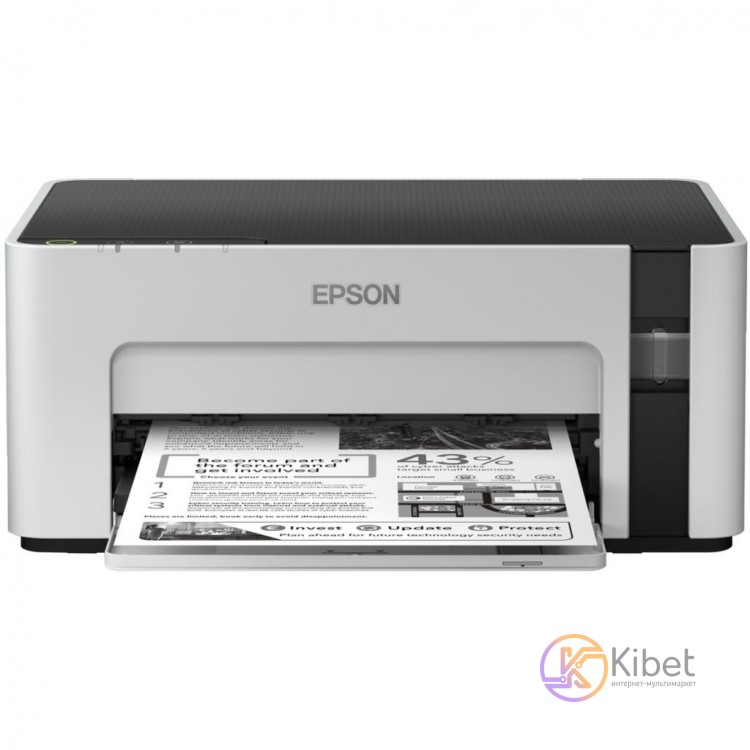 Принтер струйный ч б A4 Epson M1100 (C11CG95405), Black, 1440х720 dpi, до 32 стр