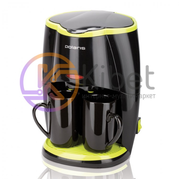 Кофеварка Polaris PCM 0210 Black, 450W, капельная, резервуар для воды 200 г, пла