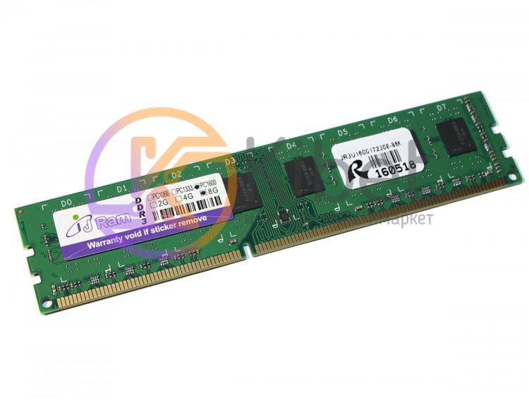 Модуль памяти 8Gb DDR3, 1600 MHz, JRam, 11-11-11-28, 1.5V (AR3U16001100-8G)