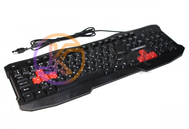 Клавиатура Esperanza Wired EGK101RUA Black Red, USB