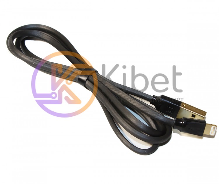 Кабель USB - Lightning, Black, Remax, Radiance Lightning, 1 м (RC-041i)