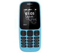 Мобильный телефон Nokia 105 Duos Blue, 2 Sim, 1,77' (160х120) TFT, no Cam, no GP