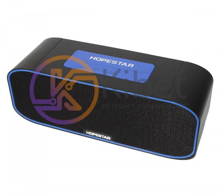 Колонка портативная 2.0 Hopestar H29, Black Blue, 2x5B, Bluetooth, MicroSD, пита