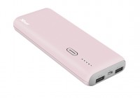 Универсальная мобильная батарея 10000 mAh, Trust PWB-100, Pink, 2xUSB 2.1A, 1x