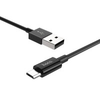 Кабель USB - microUSB, Hoco Skilled charged, Black, 1 м (X23)