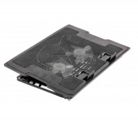 Подставка для ноутбука до 17' Gembird NBS-2F17T-01, Black, 2x100 mm fan, размер