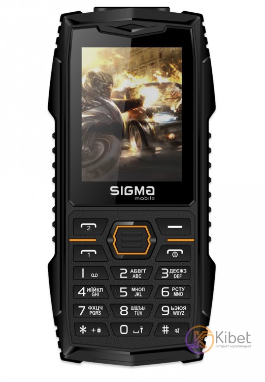 Мобильный телефон Sigma mobile X-treme AZ68, Black Orange, 2 Mini-SIM, 2.4' (240