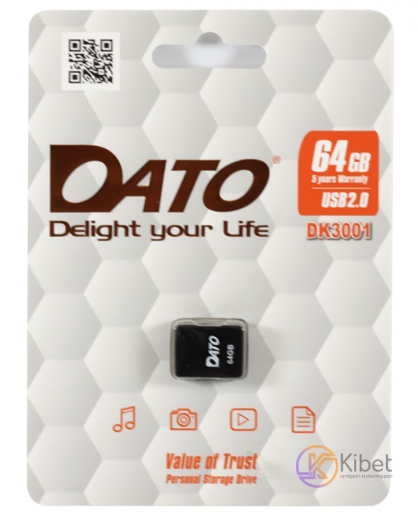 USB Флеш накопитель 64Gb DATO DK3001 Black, (DK3001B-64G)