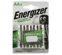 Аккумулятор AA, 2000 mAh, Energizer Recharge Power Plus, 4 шт, 1.2V, Blister (EN