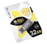 USB 3.0 Флеш накопитель 32Gb Hi-Rali Rocket series Silver, HI-32GB3VCSL