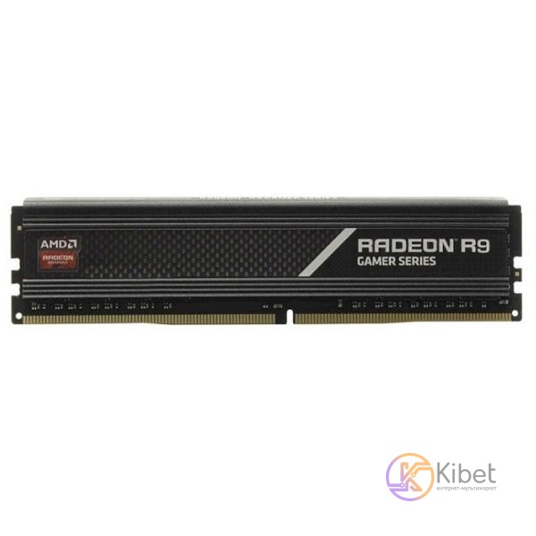 Модуль памяти 8Gb DDR4, 3000 MHz, AMD Radeon R9 Gamer, Black, 16-18-18-38, 1.35V