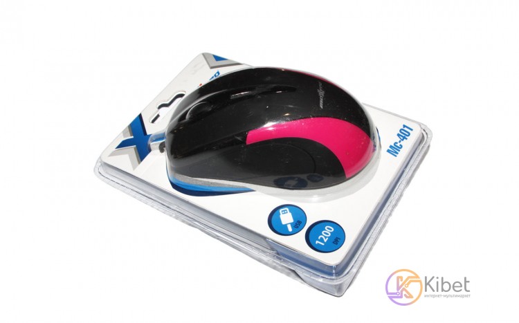 Мышь Maxxter Mc-401-M Pink, Optical, USB, 1200 dpi