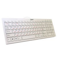 Клавиатура Extradigital ED-K101 White, USB, лазерная гравировка, ножничный механ