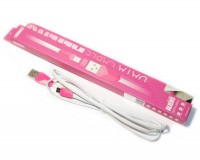 Кабель USB - microUSB, Remax 'Aliens Data Cable', Pink, 1 м (RC-030m)