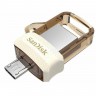 USB 3.0 microUSB Флеш накопитель 64Gb SanDisk Ultra Dual Drive, White Gold (SD