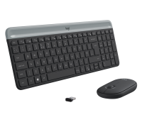 Комплект беспроводной Logitech MK470 Slim, Graphite, клавиатура + мышь (920-0092