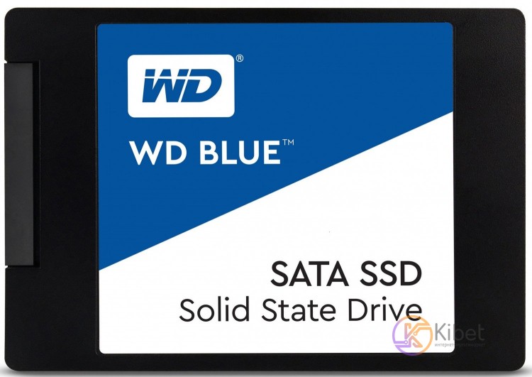 Твердотельный накопитель 250Gb, Western Digital Blue, SATA3, 2.5', 3D TLC, 540 5