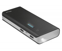 Универсальная мобильная батарея 12500 mAh, Trust Urban Primo, Black, 2xUSB 5V 1A