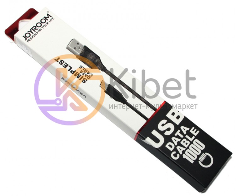 Кабель USB - microUSB, Joyroom 'Simplest Data Cable', Black, 1 м