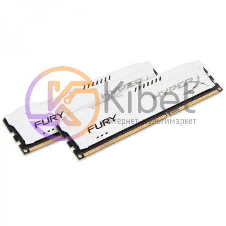 Модуль памяти 8Gb x 2 (16Gb Kit) DDR4, 2933 MHz, Kingston HyperX Fury, White, 17