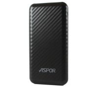 Универсальная мобильная батарея 10000 mAh, Aspor A336 iQ (2.4A, 2USB) Black