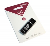 USB Флеш накопитель 64Gb SmartBuy Glossy series Black SB64GBGS-K